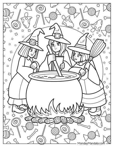 28 Witch Coloring Pages (Free PDF Printables)