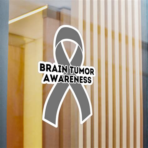 Brain Tumor Awareness Ribbon Vinyl Decal, Gray Ribbon Car Decal - Etsy