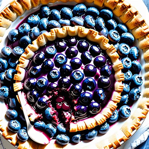 Delicious Blueberry Muffins Surrounded by Fresh Blueberries on a Table.
