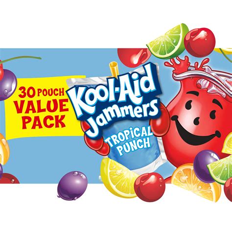 Buy Kool-Aid Jammers Tropical Punch Flavored Juice Drink (30 Pouches ...