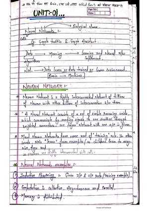 SCUnit 1 - Application of Soft Computing KCS056 - LECTURE NOTES ON ...