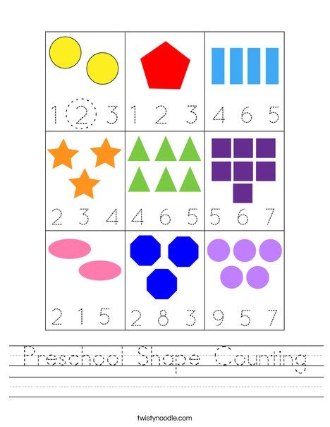 Counting Shapes Worksheet 的图像结果