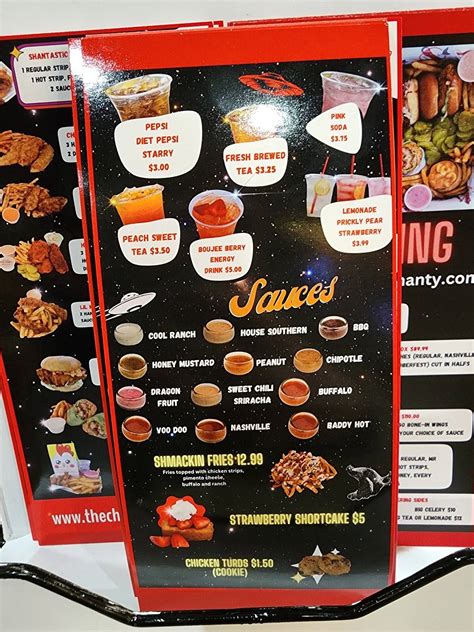 Menu at The Chicken Shanty restaurant, Coeur d'Alene