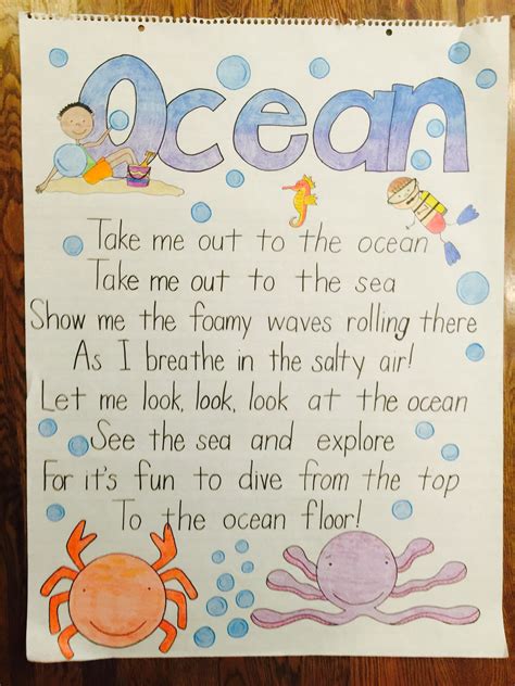 Ocean Poem Pack/Mini Unit | Ocean theme preschool, Preschool songs ...