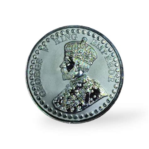 Shri Balaji Abhushan Bhandar King Print Round Silver Shape Coin for ...