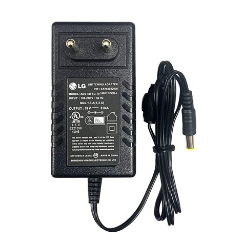 7SEVEN® 19v 0.84a Adapter Suitable for LG Monitor ADS-15FSG-19 19015GPG ...