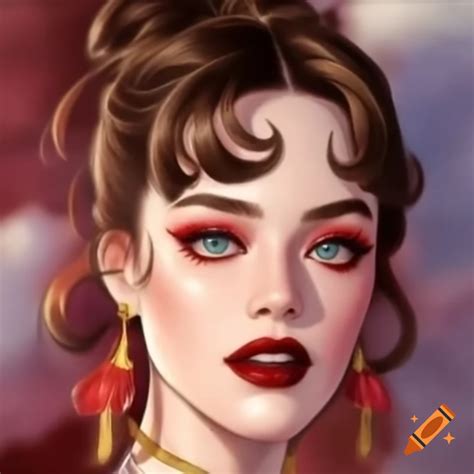 Gorgeous celebrity portrait on Craiyon