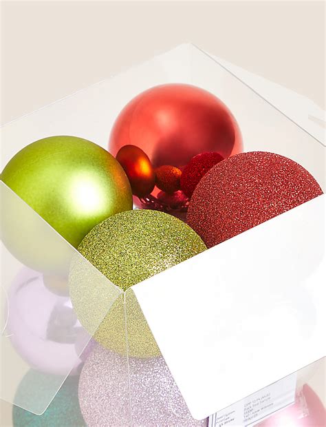 Buy 12pk Multicoloured Shatterproof Baubles at Marks & Spencer