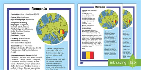 Romania Fact File English/Romanian (teacher made) - Twinkl