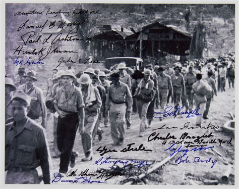 Lot - BATAAN DEATH MARCH PHOTOGRAPH SIGNED BY SURVIVORS