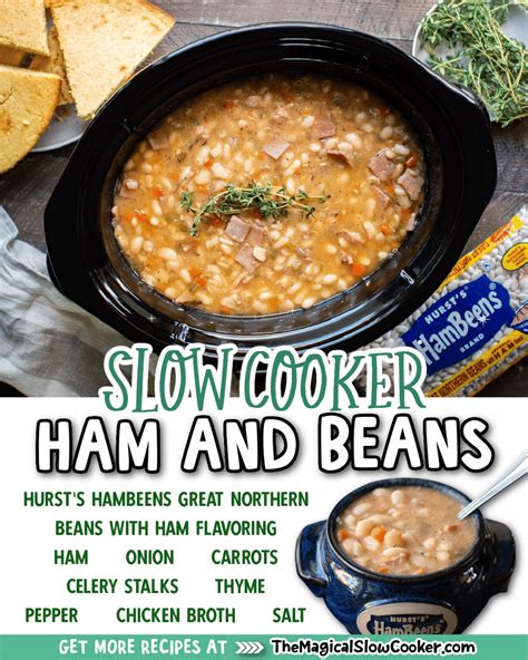 Slow cooker southern style white beans and ham – Artofit