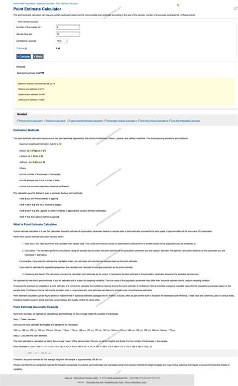 Image result for Point Estimate