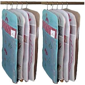 Kuber Industries Non Woven Hanging Saree Cover Set|Zipper Closure ...