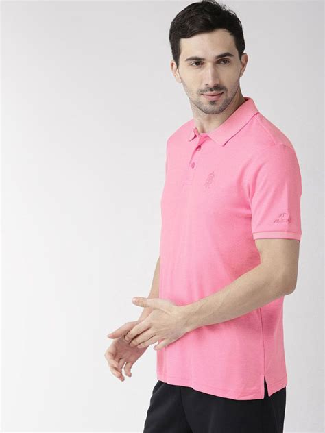 Alcis Men Pink Rajasthan Royals Solid Polo Collar T-shirt RRALPL25-S