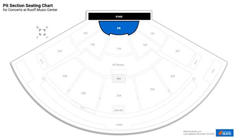 The Pit Seating Chart _ The Pavilion at Toyota Music Factory Seating ...
