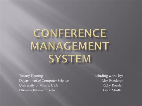 Conference Management System 的图像结果