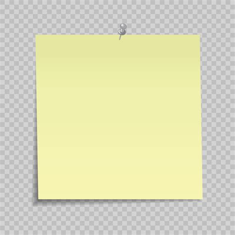 sticky note isolated on transparent background. Office paper sheet ...