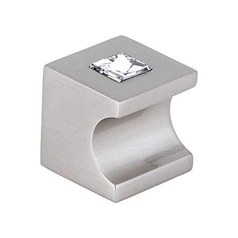 Buy Alno C853-1-SN Contemporary Crystal Modern Knobs, 1", Satin Nickel ...