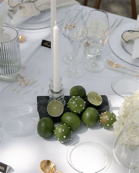 Lime Wedding Table Decor