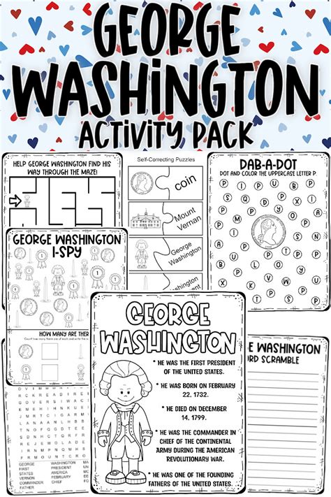 Free Printable George Washington Activity Pack