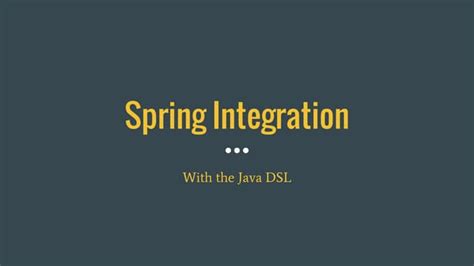 Spring Integration DSL 的图像结果