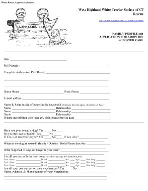 Application For Adoption Or Foster Care - Fill and Sign Printable ...