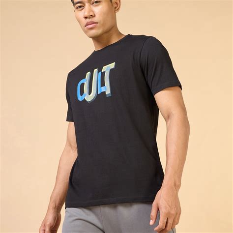 Buy Men's Black Cult Brand Carrier T-shirt Online in India | Cult Store