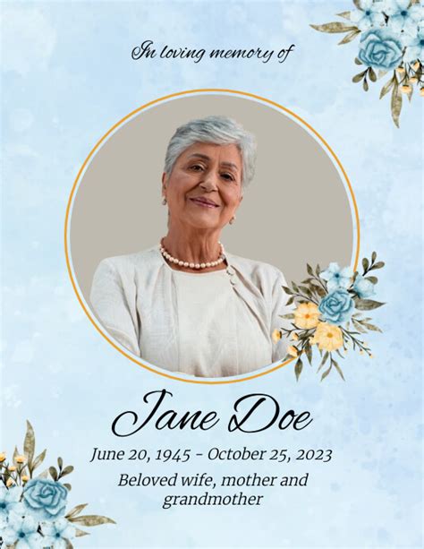 In Loving Memory Design Template | PosterMyWall