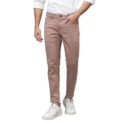 Being Human Men Cropped Fit Denim-Mauve