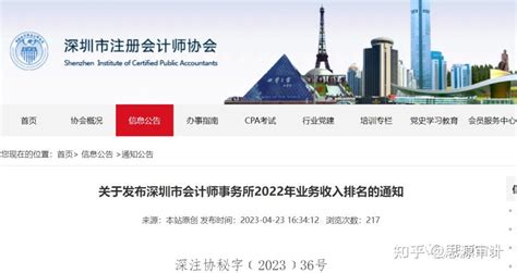 深圳市会计师事务所2022年业务收入排名 - 知乎