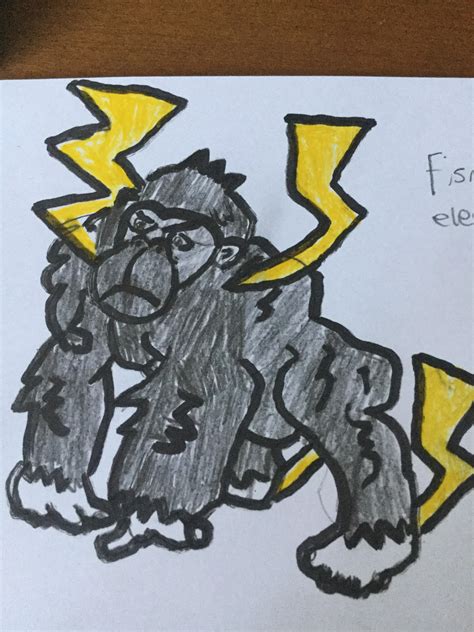 Voltilla voltage gorilla Pokémon FIGHTING ELECTRIC TYPE : r/fakemon