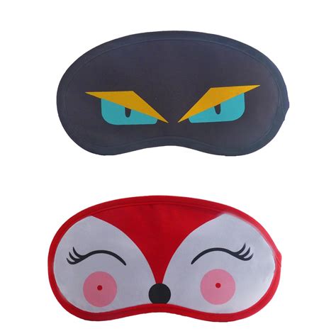Buy Jenna Ninja Eye Red Deer Cartoon Face Sleeping Eye Mask (Pack of 2 ...
