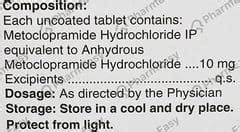 Reglan 10 MG Tablet (10): Uses, Side Effects, Price & Dosage | PharmEasy