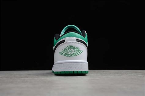 Air Jordan 1 Low White Lucky Green Black Shoes 553558-129 - Air Jordan ...