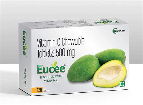 Eucee Vitamin C - Chewable Tablets for Skin & Immunity | Vegan Formula ...