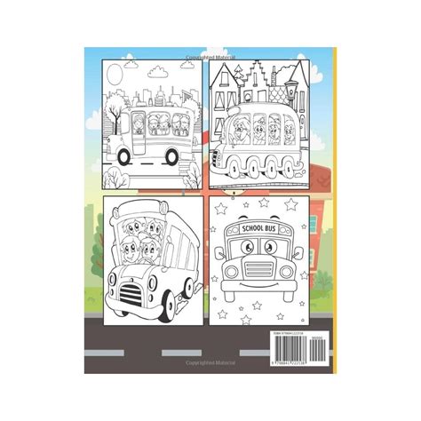 School Bus Coloring Book For Kids: School | Ubuy India