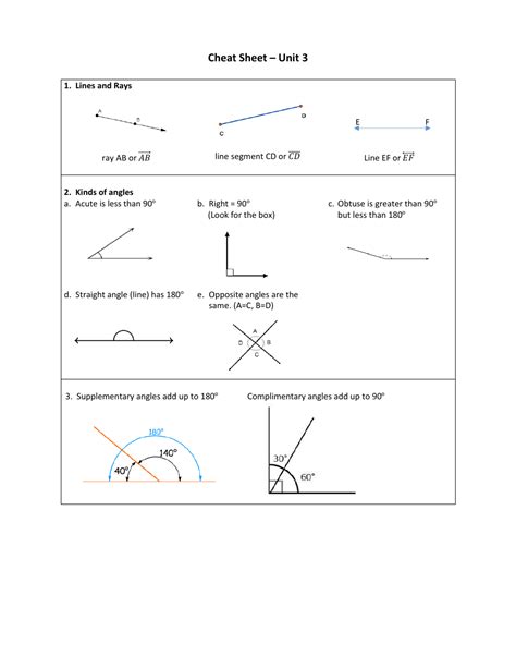 Image result for Geometry Angles Cheat Sheet