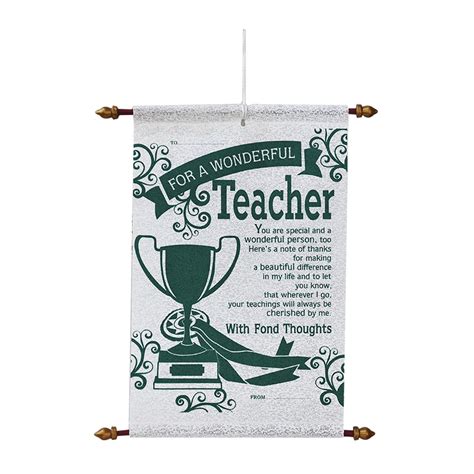 Natali Traders Teacher's Day Gift for Teacher - Teacher Scroll Card ...