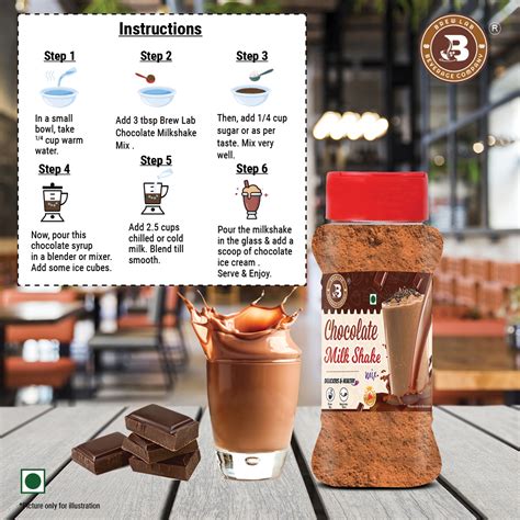 Brew Lab Chocolate Milkshake Mix | Rich Cocoa Powder Instant Drink Mix ...