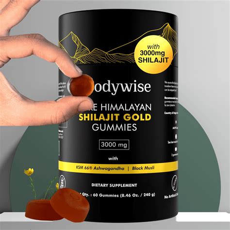 Pure Himalayan Shilajit Gummies Gold 100% Natural & Organic I 60 Gummy |1pack - Walmart.com