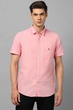 Buy Men Pink Slim Fit Solid Half Sleeves Casual Shirt Online - 884515 ...