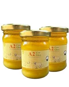 H2 Milk Farm A2 Desi Cow Ghee (100ml x 3 Pack) – Traditionally Bilona ...