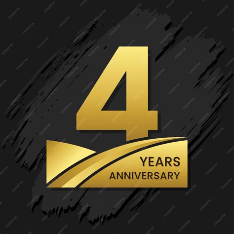 Premium Vector | 4 years anniversary celebration anniversary ...