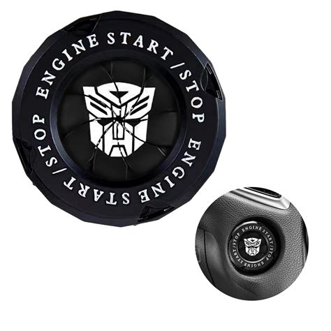 Rotary Push Start Button Cover Transformers Universal Car Engine Start ...