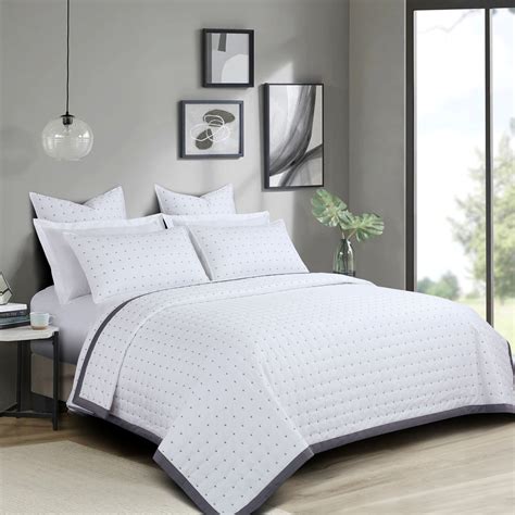 Bedcover and Bedsheet Set, White Cotton King Size Bedspread Set – MALAKO