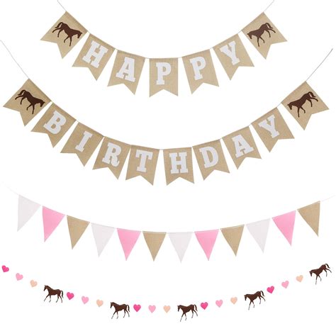 Buy Horse Birthday Decorations – Happy Birthday Banner – Horse Garland ...