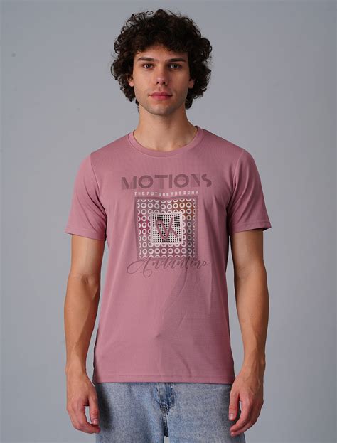 Crew Neck Half Sleeve Tensil Lycra - Pink