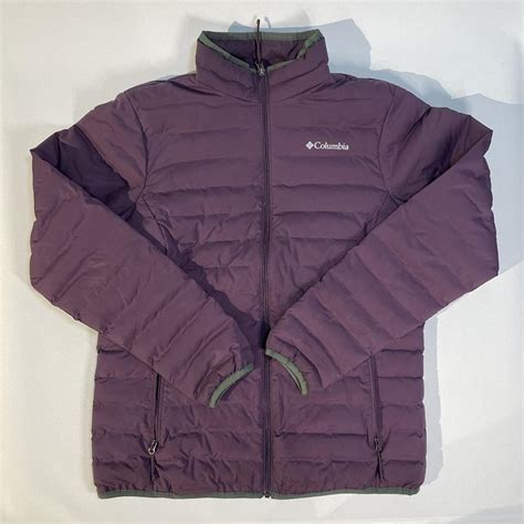 Purple Columbia Lightweight Insulated Jacket Stain... - Depop
