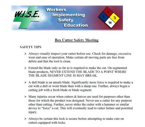 Box Cutter Safety 的图像结果