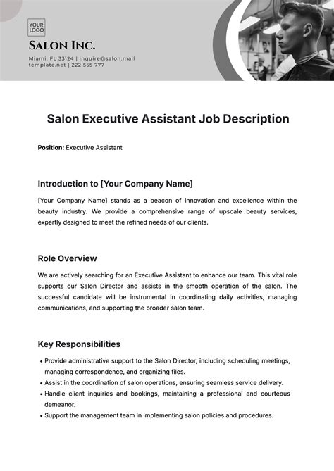 Free Office Boy Job Description Template to Edit Online